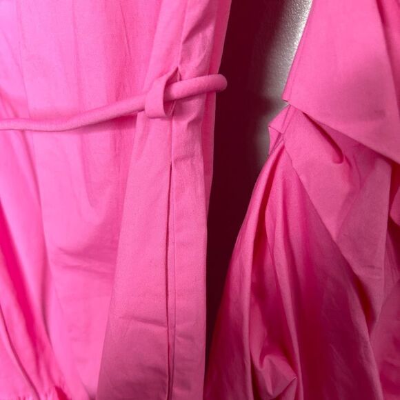 STAUD CAROLINA LONG SLEEVE RUFFLED DRESS IN WILD ORCHID - Picture 5 of 7